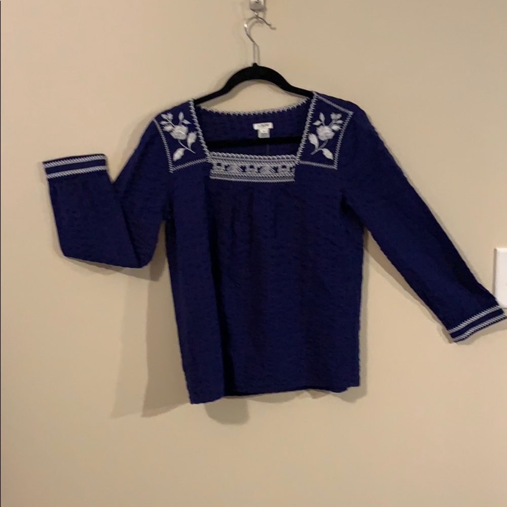 JCrew LS Cotton Blouse